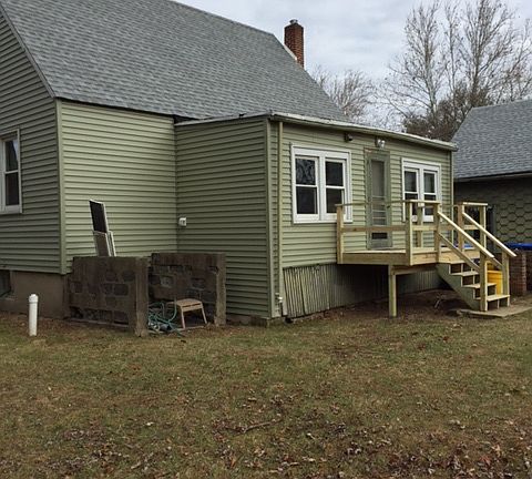 Rear entrance to two bedroom