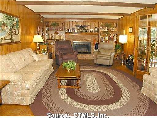 Family room with fireplace
