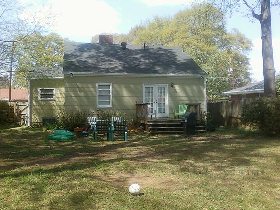 backyard facing house