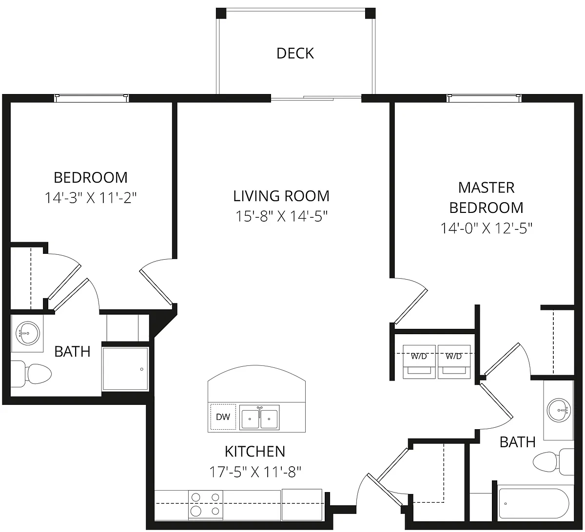 Floor plan 2x2 River