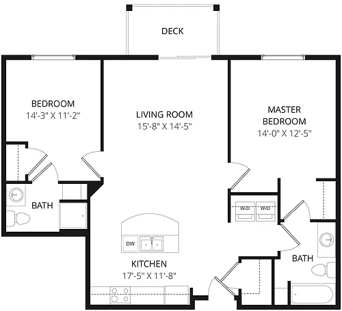 Floor plan 2x2 River