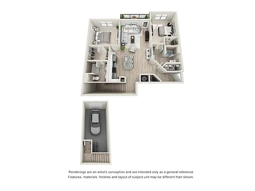Floor plan B1-C *attached garage*
