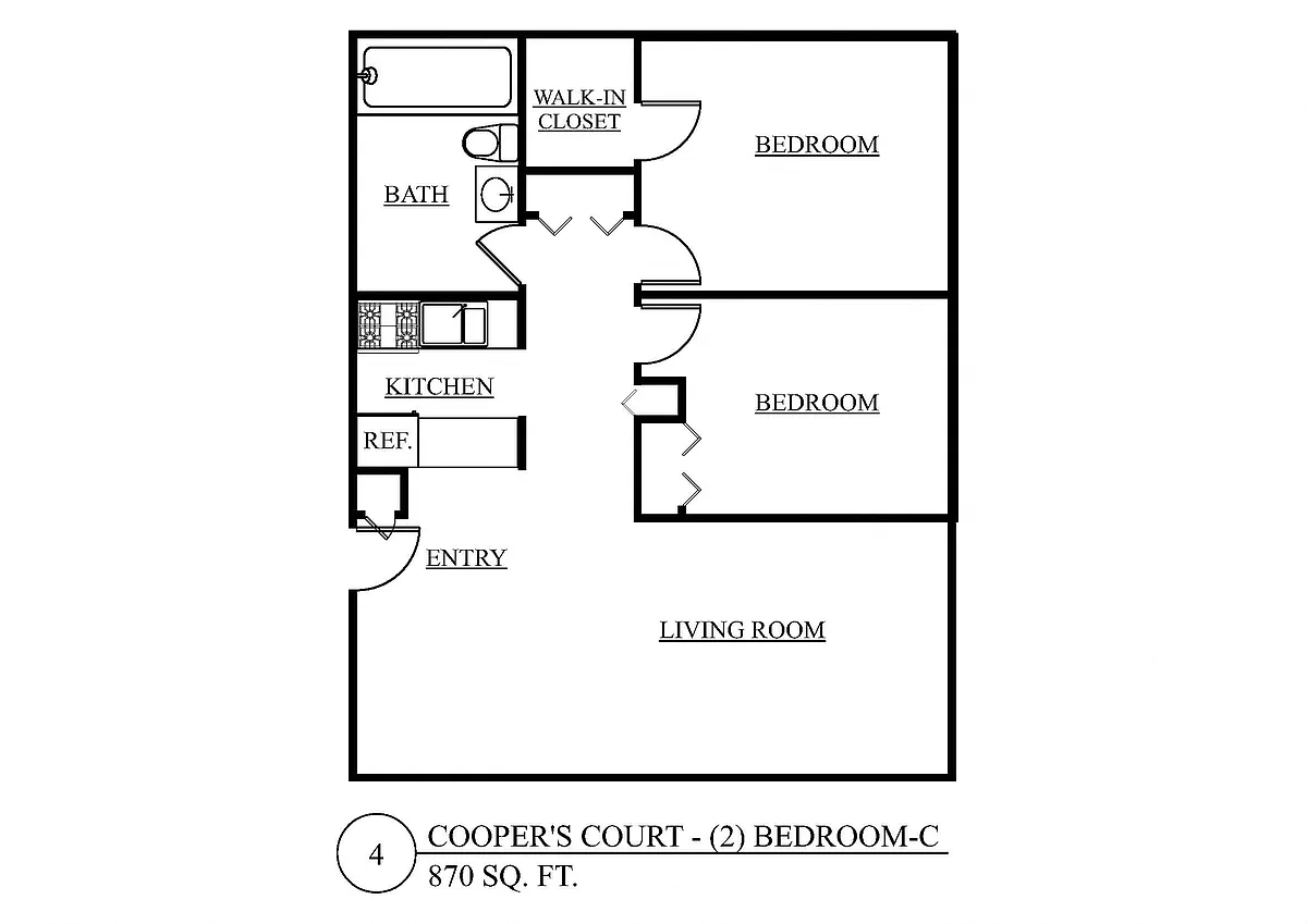 Floor plan Two Bedroom C