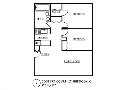 Floor plan Two Bedroom C