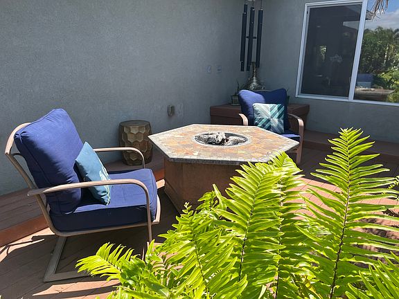 Sitting area around fire pit