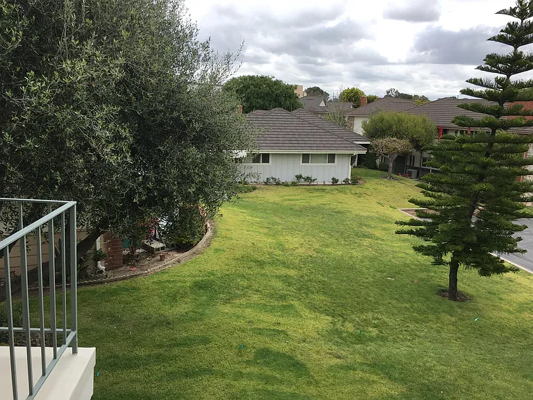View of community grounds from balcony