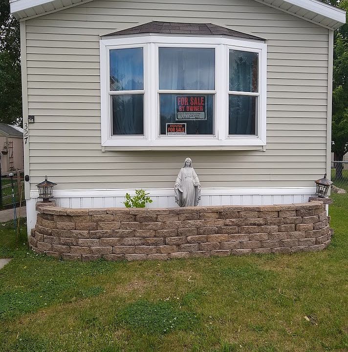 Front of house, new brick
