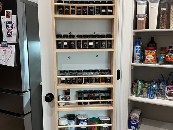 Custom built in spice rack