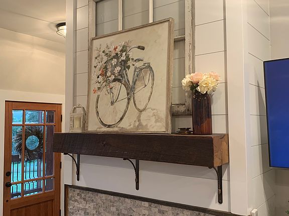 Antique barn wood mantle 