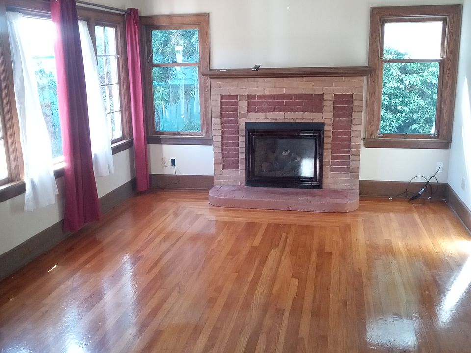 Living room with fireplace