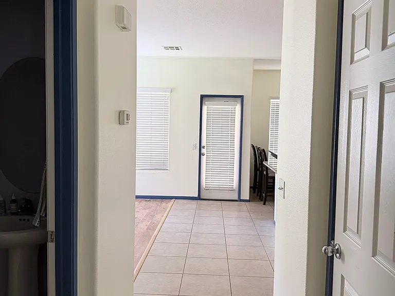 Hallway looking from living room