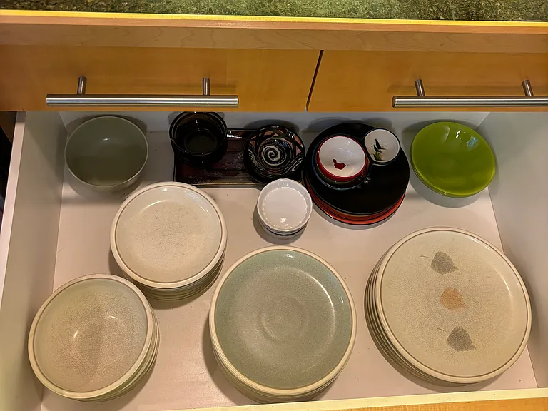 full set of dishes
