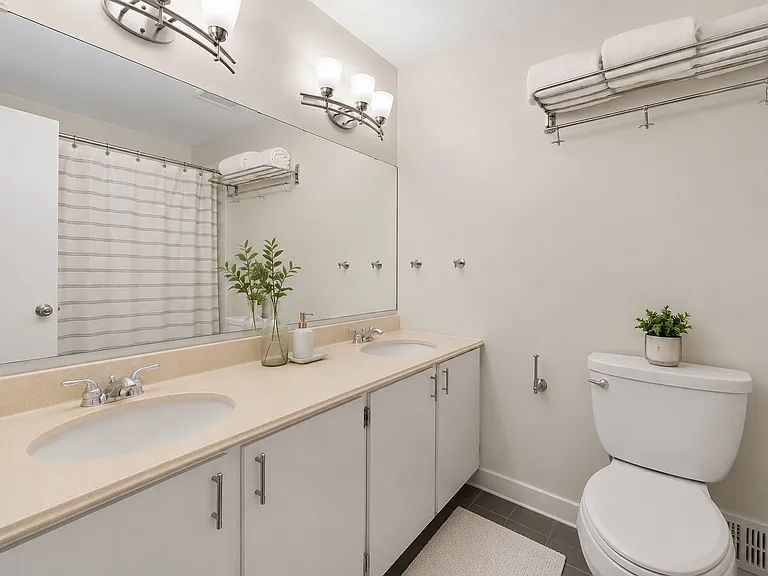 Upper level Jack and Jill bathroom