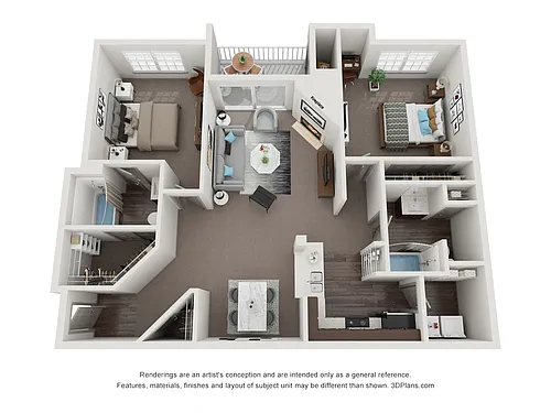 Floor plan Classic 2 Bedroom 2 Bath