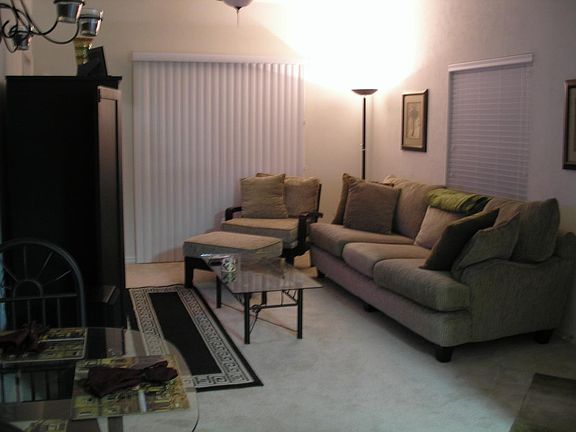 Living room with access to porch