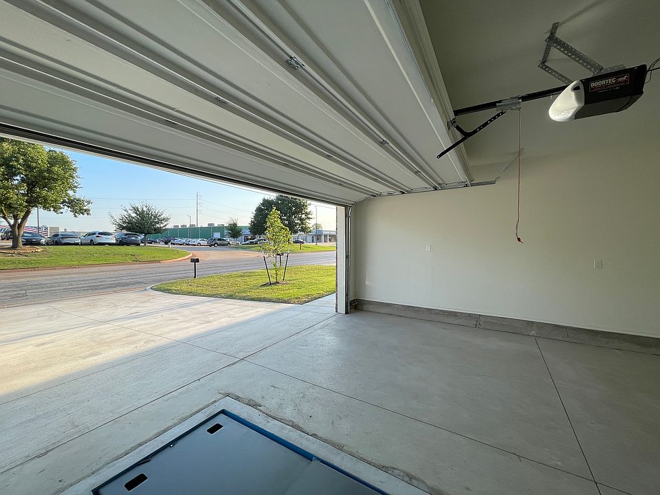 Looking out to street from garage