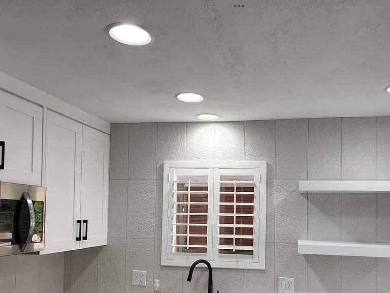 Plantation shutters throughout