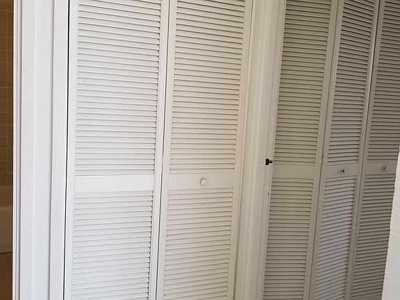Spacious covered closet