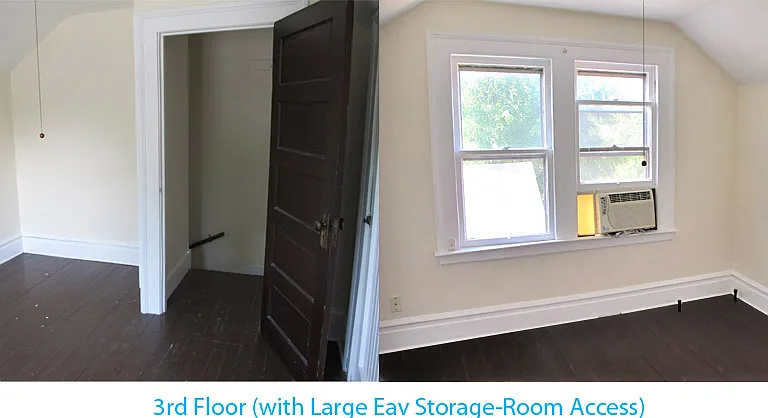 3rd Floor (with large eave storage room access)