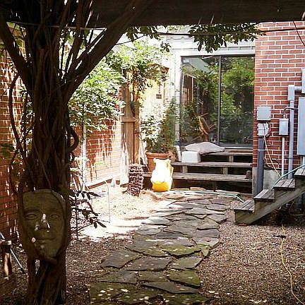 In Backyard Under Pergola
