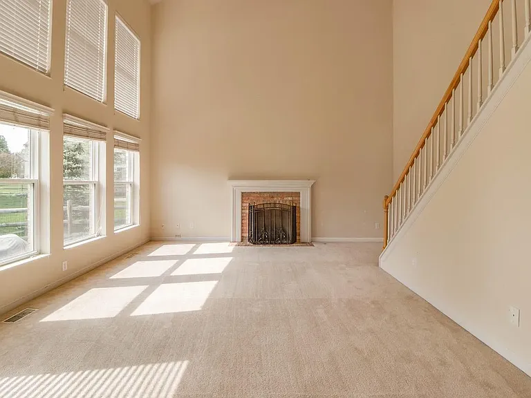 Family room with high ceiling