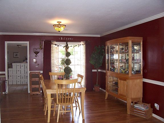 Formal dining room, with beautiful laminate wood flooring.
