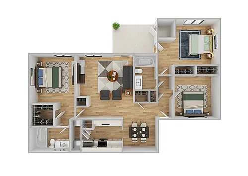 Floor plan C1 | Renovated