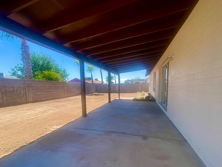 Large covered patio