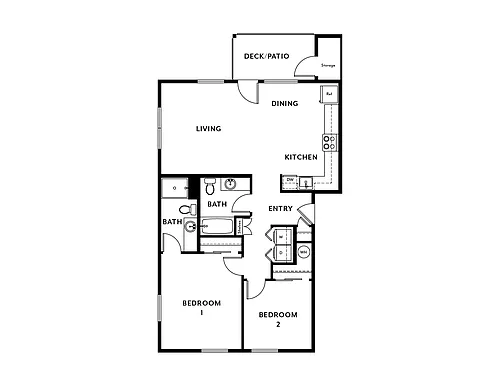 Floor plan Sturgeon Two Bedroom