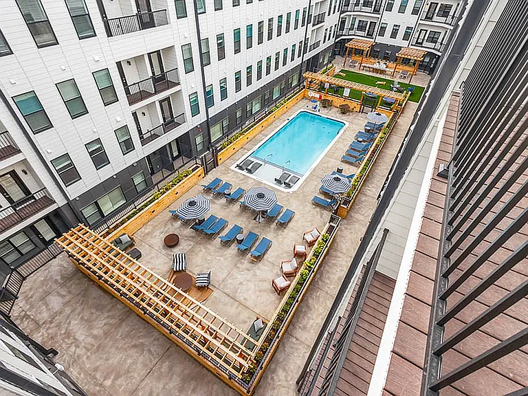 Aerial View of the Courtyard Pool