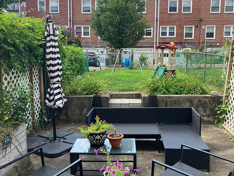 Patio and fenced yard