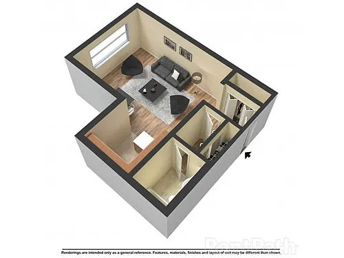 Floor plan Pine Grove Studio