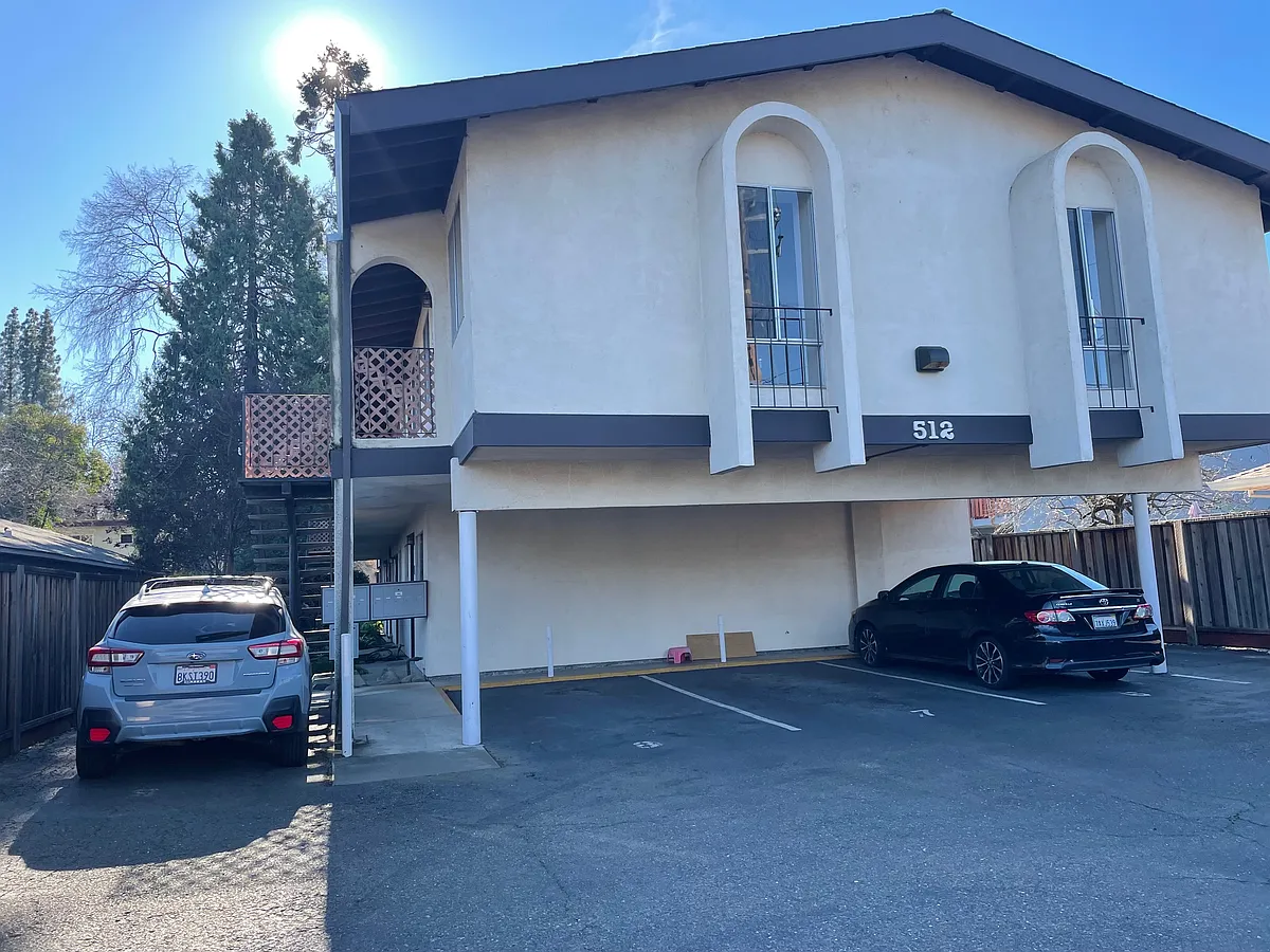 Close up of front of complex and Parking area one space per unit - 512 9th St #1