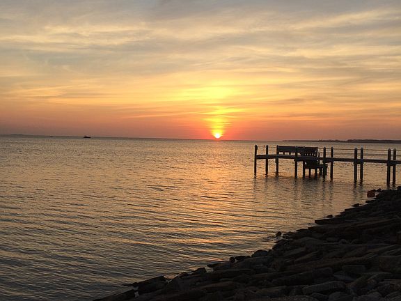 sunset over the sound...