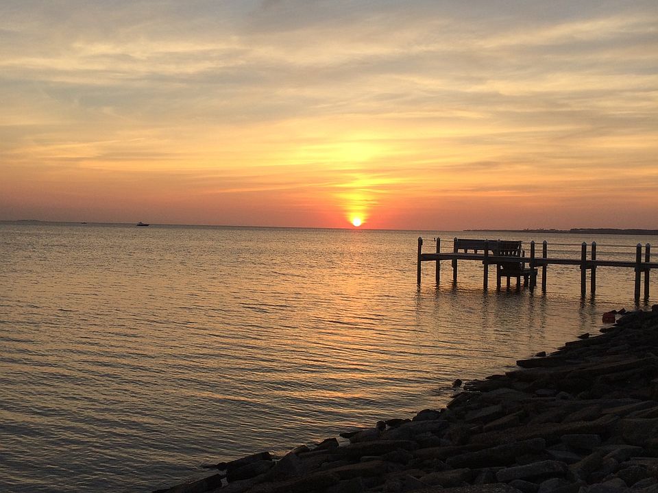sunset over the sound...