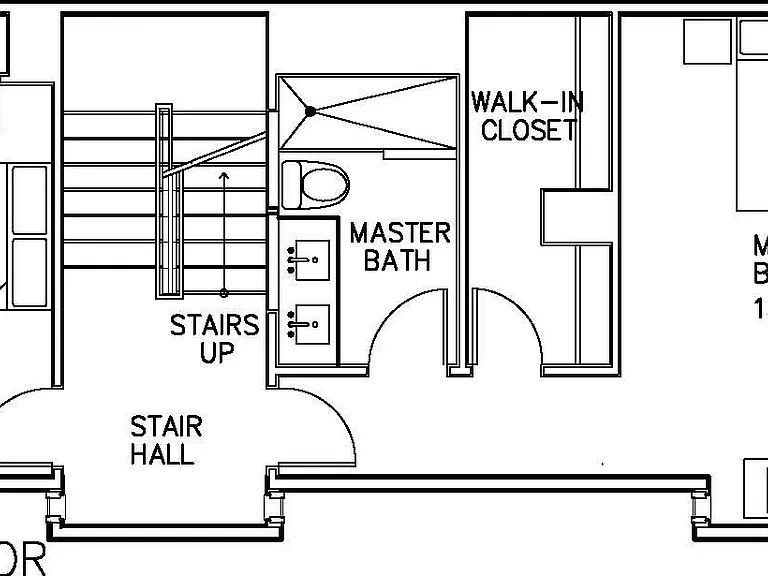 Second floor: two bedrooms and bathroom.
