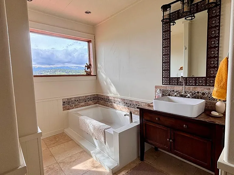 Bathroom with shower and tub
