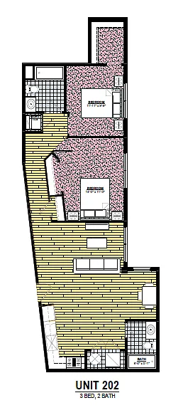 Floor plan 2 Bedroom 2 Bath