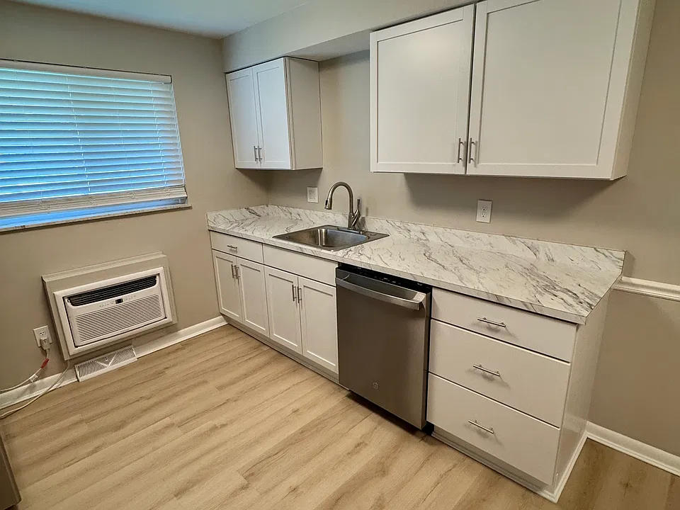 The kitchen was remodeled down to the studs in 2026 with LVP floors, brand new appliances, and all new cabinets and counter tops