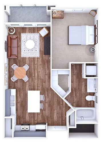 Floor plan The Alley 1x1