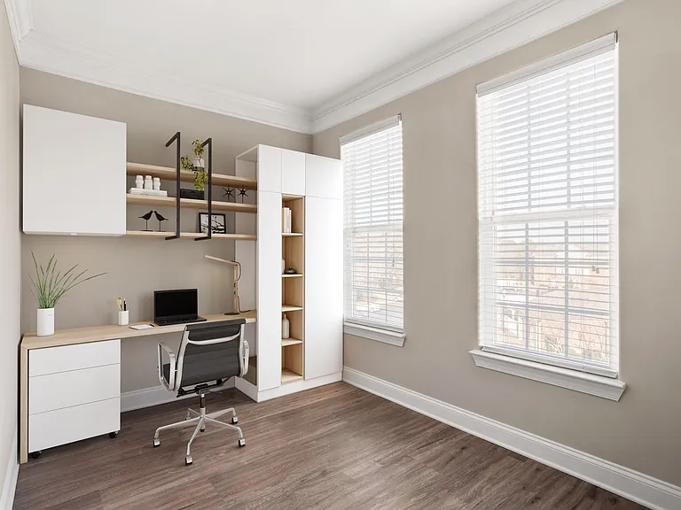 Select homes have a den sapce built for an office