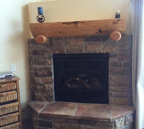 fire place in living room