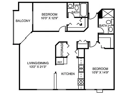 Floor plan 2W White Cedar