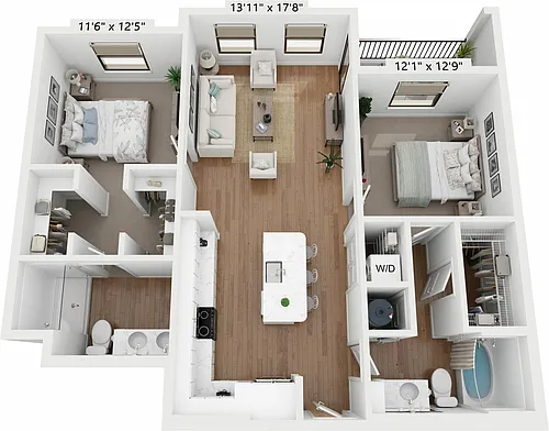 Floor plan Two-Bedroom Apartment