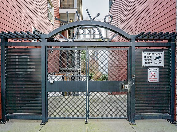 Secure entrance to the complex.