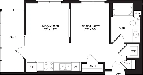 Floor plan Studio F