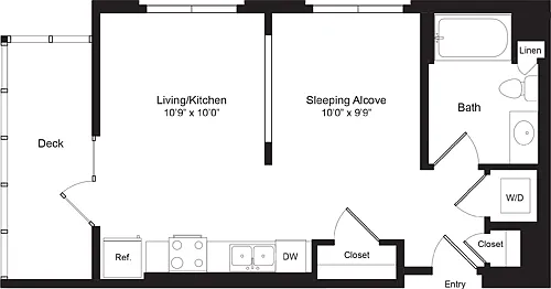 Floor plan Studio F