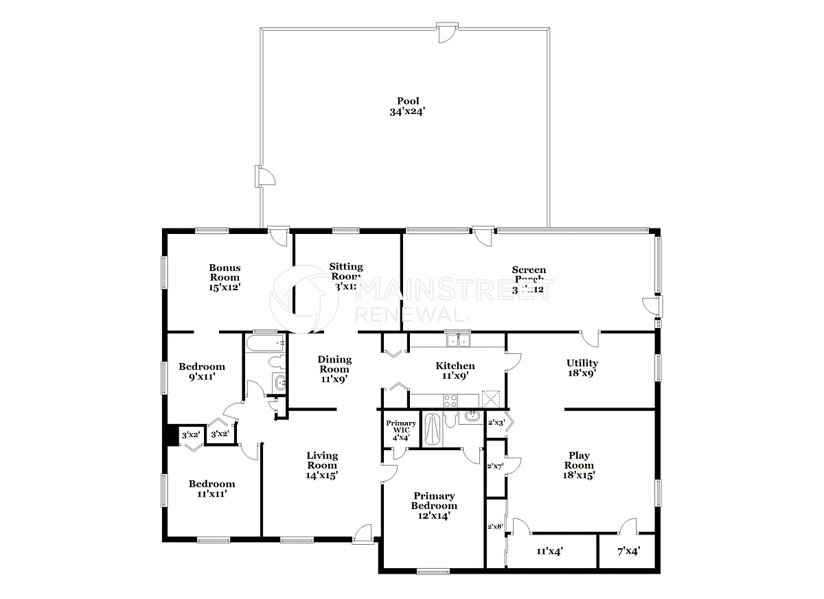 Floor Plan - 1930 Shoshonee Trl