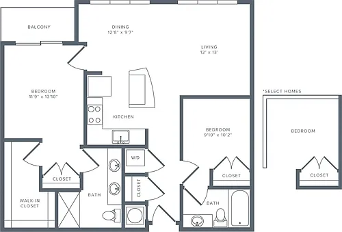 Floor plan B02 Renovated