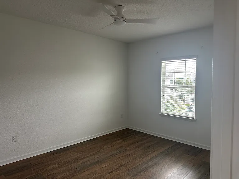 Primary Bedroom with new Modern LED Ceiling Fan